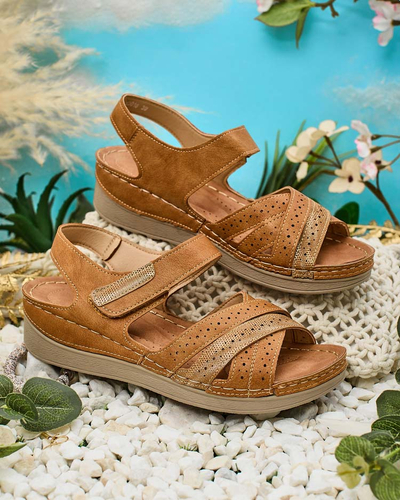 Royalfashion Sandale cu velcro de damă Liu