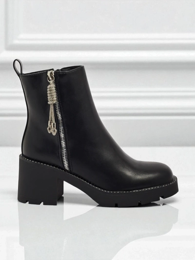 Botine de damă cu toc gros Ashen Life