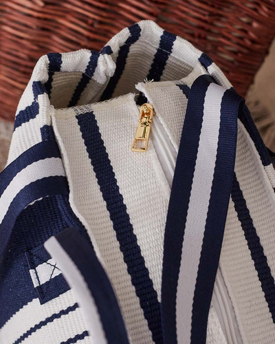 Royalfashion Geantă de umăr din material textil cu dungi