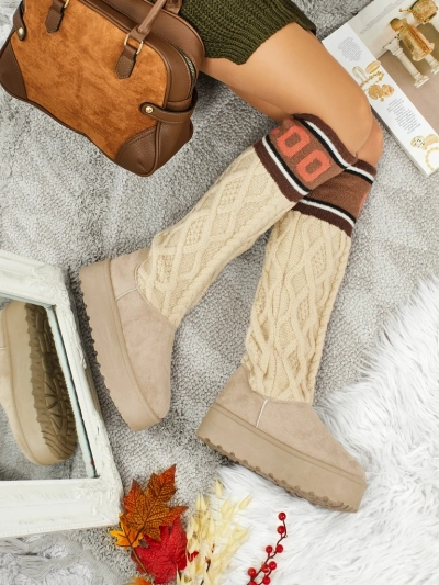Botine înalte tip zăpadă pentru femei cu partea superioară Anane