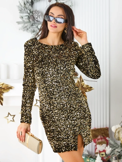 Royalfashion Rochie mini pentru femei cu paiete