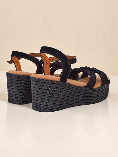 Royalfashion Sandale cu platformă pentru femei împletite Sunny Day