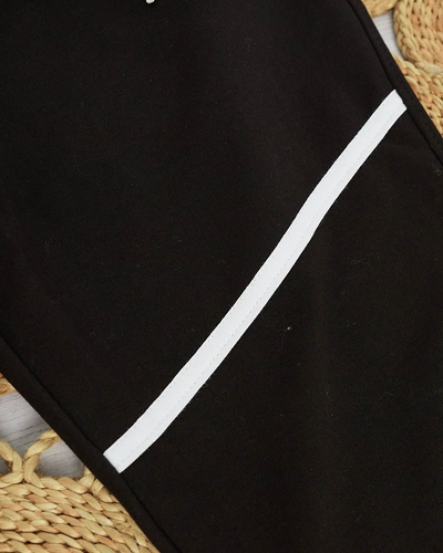 Pantaloni de trening negri de damă - Îmbrăcăminte