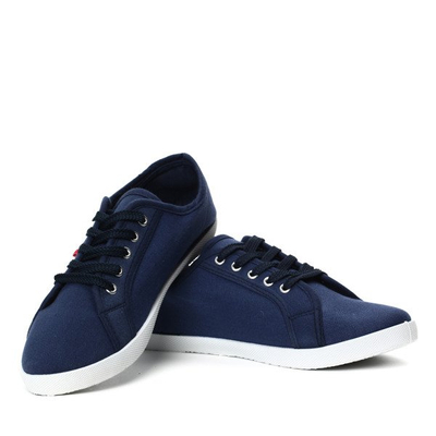 Granatowe, sportowe tenisówki Taliyah- Obuwie