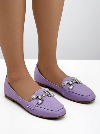 Loaferi pentru femei Royalfashion cu cristale Lecilla