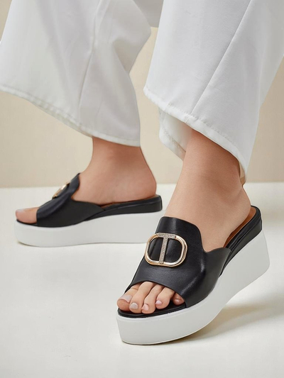 Royalfashion șlapi wedge pentru femei Daffin