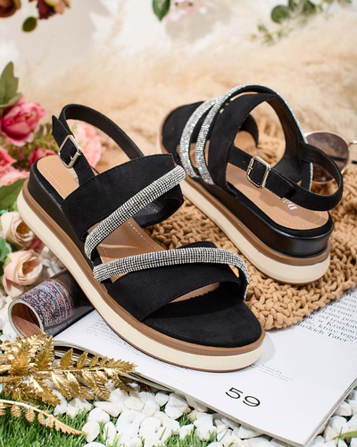 Royalfashion Sandale cu tocuri joase Obissa pentru femei
