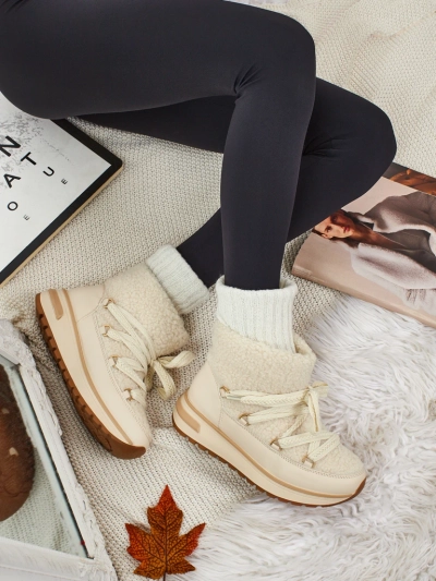 Botine damă tip snowboots cu blană Verruna