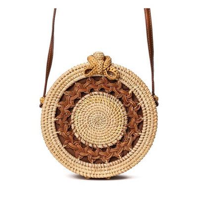 Mała torebka wiklinowa typu kuferek - Torebki
