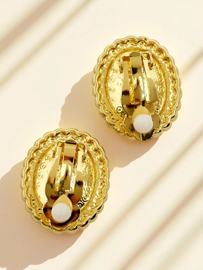 Royalfashion Cercei cu clips pentru femei, cu cristal și zirconiu cubic