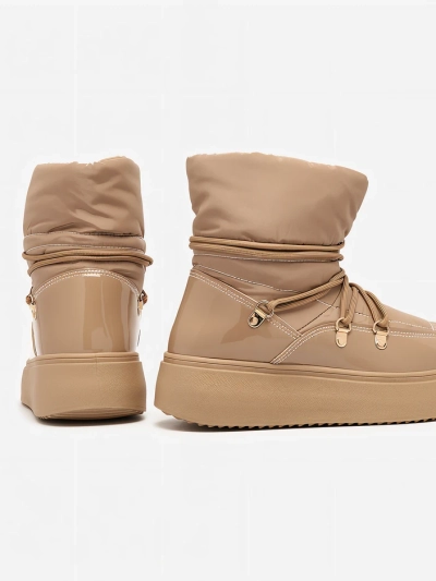 Royalfashion Cizme de zăpadă slip-on pentru femei de culoare maro Dabenda