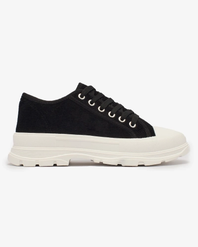 Royalfashion Negru adidași cu platformă pentru femei Spollero
