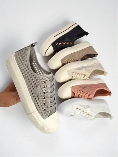 Tenis di Dama Callista Mesh Light Grey – konbinensia i estilo pa zomer i herfst