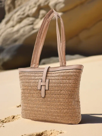 Royalfashion Geantă mare din paie pentru femei