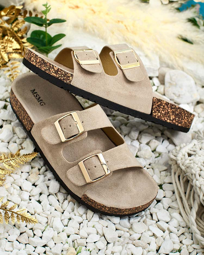 Royalfashion Șlapi de damă cu catarame Foumy