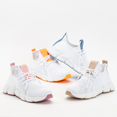 Pantofi sport dama Baym alb si roz deschis - Incaltaminte