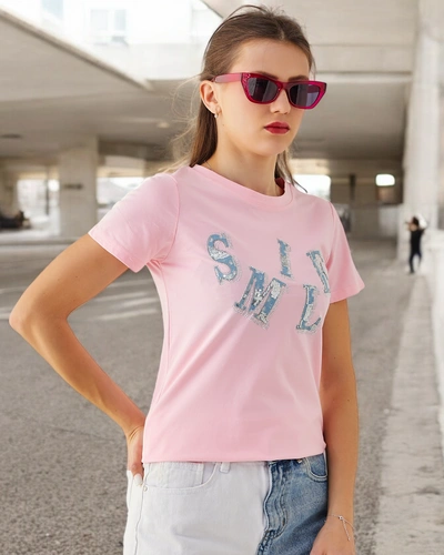 Bluză din bumbac pentru femei Royalfashion cu inscripția
