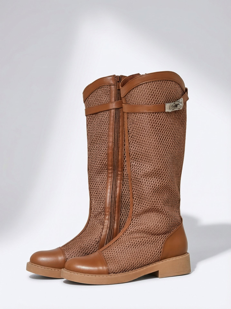 Cizme de gleznă pentru femei Royalfashion cu perforații Ovittole