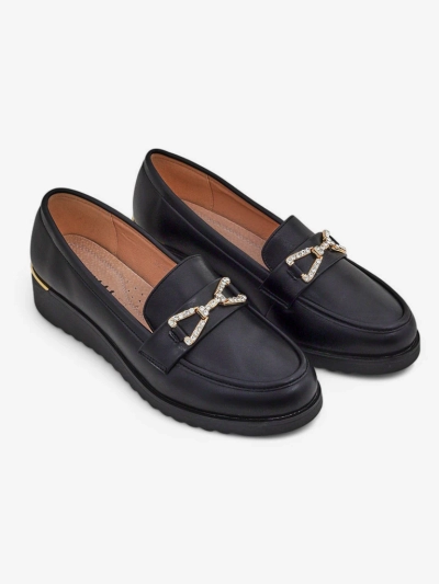Mocasi de damă Royalfashion pe o platformă joasă Leffo