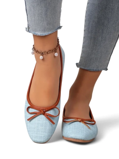 Pantofi balet pentru femei Royalfashion cu sclipici și o fundiță Aramie