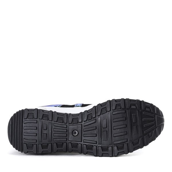 Czarno - białe buty sportowe z holograficznym wykończeniem Metalien - Obuwie