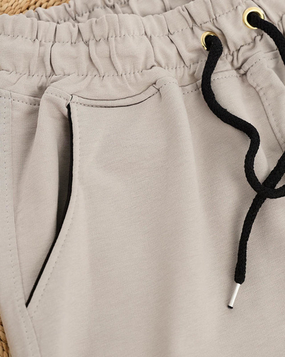 Pantaloni de trening gri deschis de dama - Imbracaminte