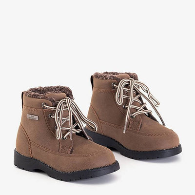 Cizme băieți maro închis de la Bimba - Pantofi