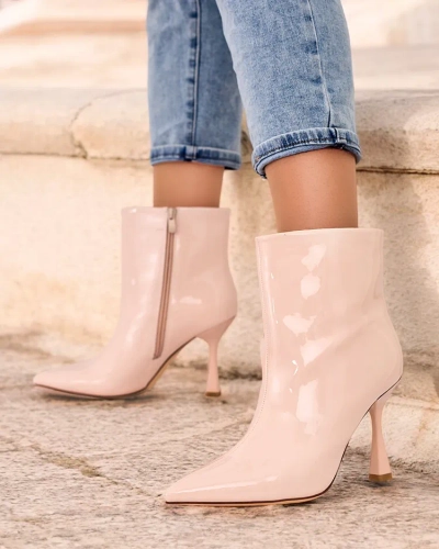 Royalfashion Loori lăcuite cizme cu toc stiletto pentru femei