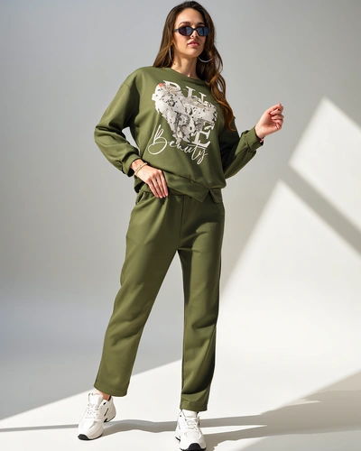 Royalfashion Set de viscoză pentru femei cu imprimeu