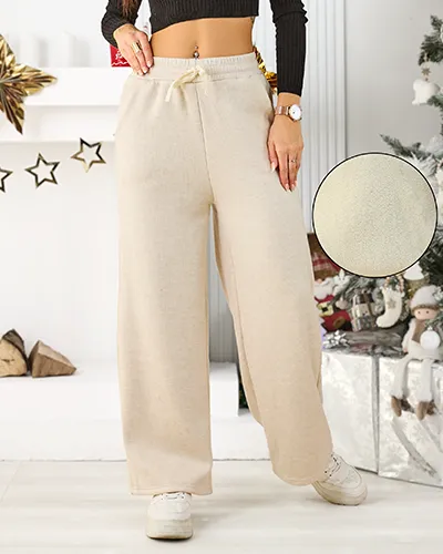 Pantaloni de trening pentru femei Royalfashion căptușiți cu fleece