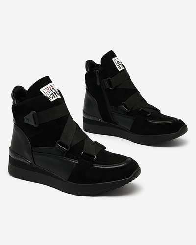 Royalfashion Cizme sport pentru femei negre Sattari