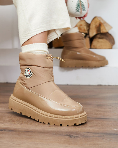 Royalfashion Cizme de zăpadă slip-on pentru femei de culoare maro Ireda