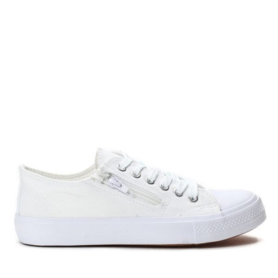 Białe klasyczne trampki Desiree- Obuwie