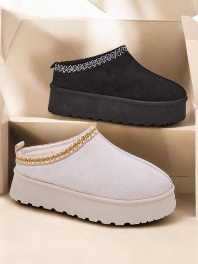 Royalfashion Cizme scurte asemănătoare cu cizmele de zăpadă pentru femei Fesio