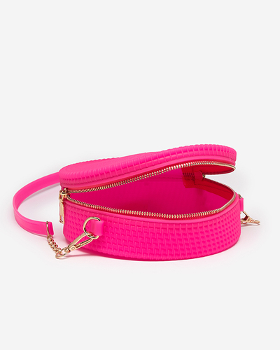 Geantă de damă fucsia cu relief - Accesorii