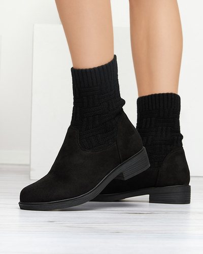 Cizme de damă negre a'la sock Asencion - Încălțăminte