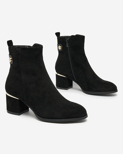 Royalfashion Cizme stiletto joase de damă în negru Dogdas