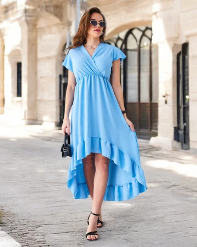 Rochie midi Royalfashion pentru femei cu tiv asimetric
