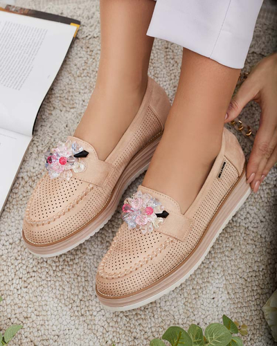 Royalfashion Mokassins cu pietre colorate Restea