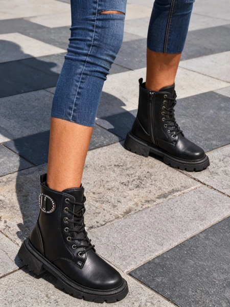 Botinele pentru femei din piele ecologică Royalfashion Enoll