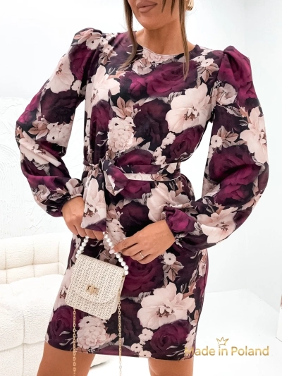 Rochie scurtă de damă cu model floral