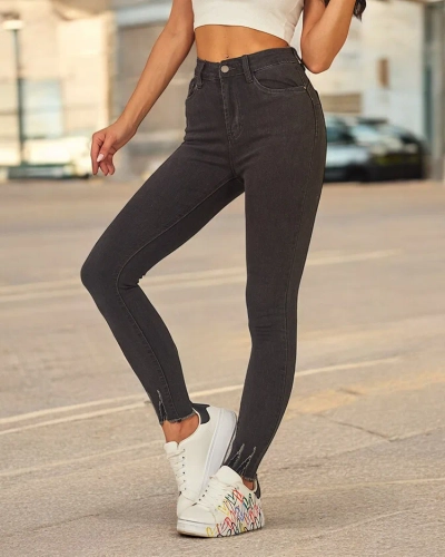 Royalfashion Blugi conici din bumbac pentru femei