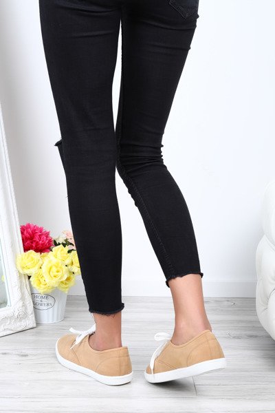 Brązowe, klasyczne tenisówki Miley- Obuwie