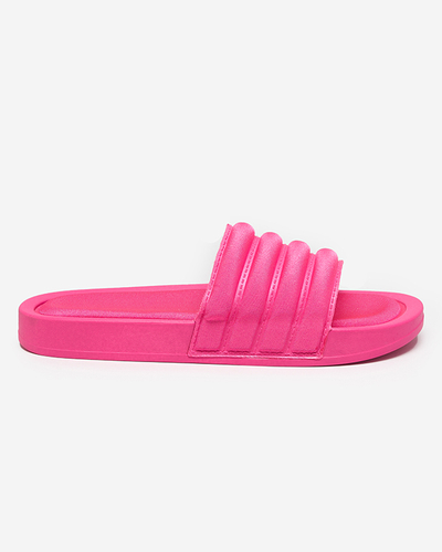 OUTLET Flip-flops dama cu dungi fucsia Lenira - Incaltaminte