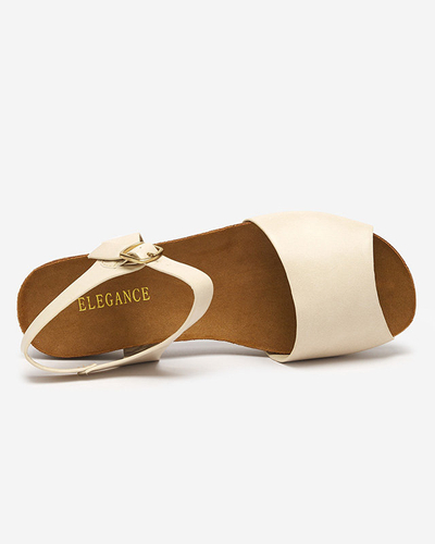 OUTLET Sandale plate dama bej Astreas - Incaltaminte