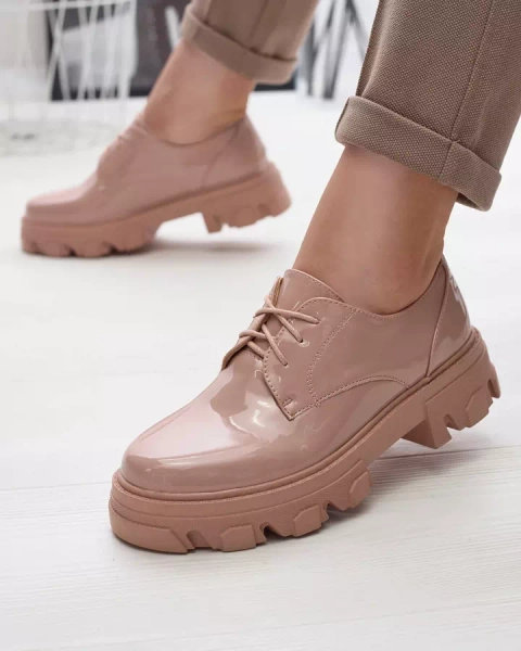 Pantofi de damă cu șiret roz Delgor- Footwear