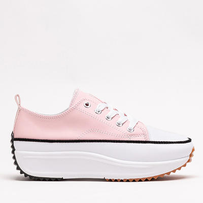 OUTLET Pantofi sport dama roz deschis adidasi a'la Tenemika - Incaltaminte