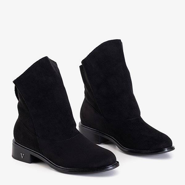 Cizme negre cu toc plat Himalia - Încălțăminte