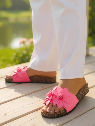 Sandale Royalfashion pentru femei cu flori Foules