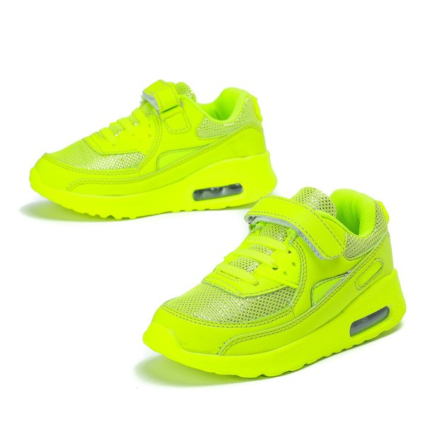 Neonowe żółte dziecięce buty sportowe Sally - Obuwie